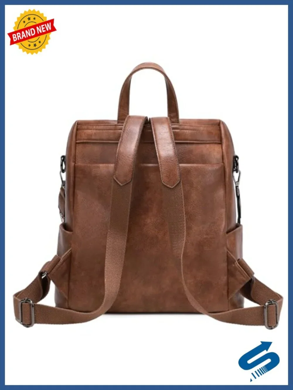 Women's Vegan Leather Fashion Backpack Purse Travel Laptop Daypack